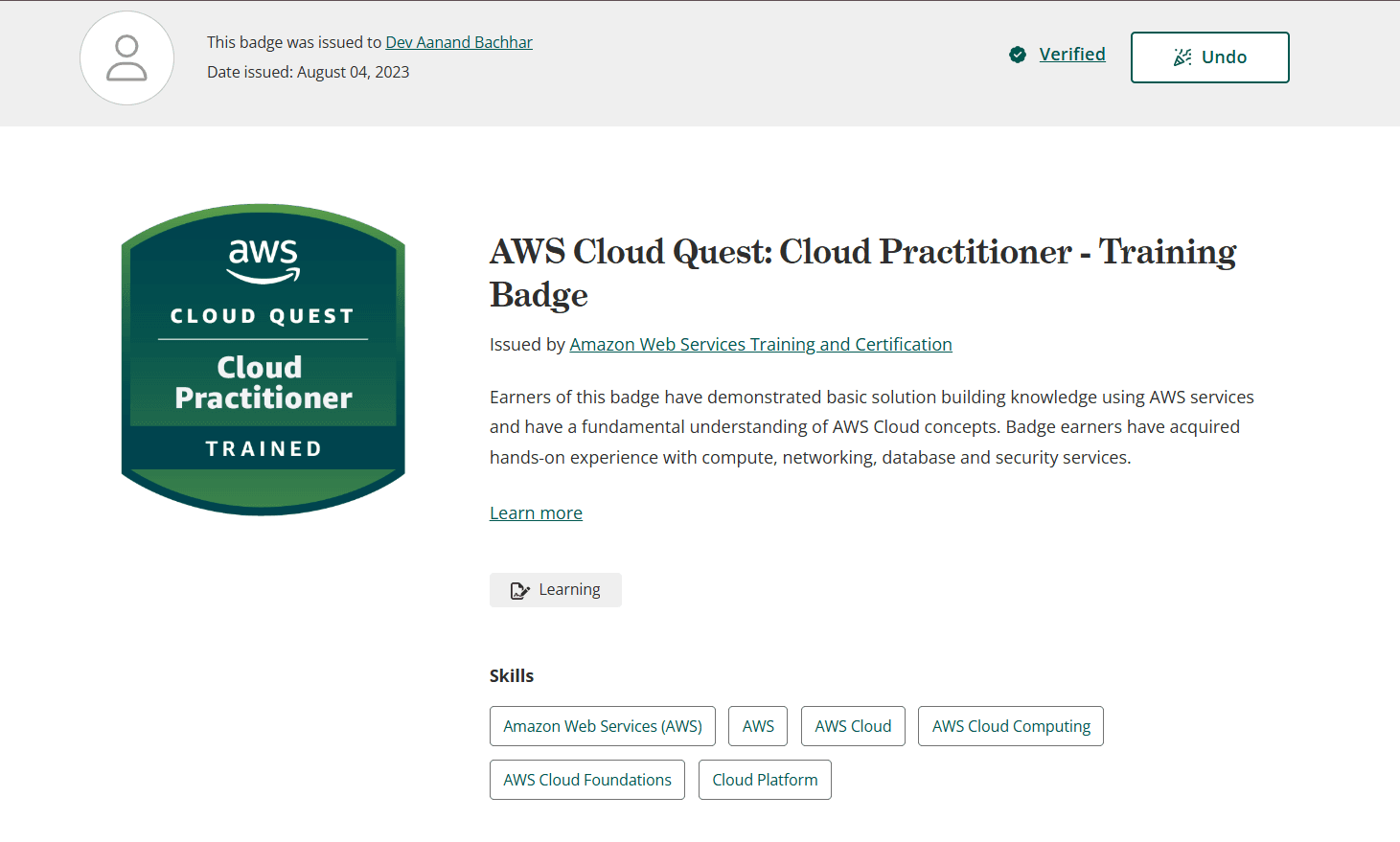 AWS Cloud Quest: Cloud Practitioner