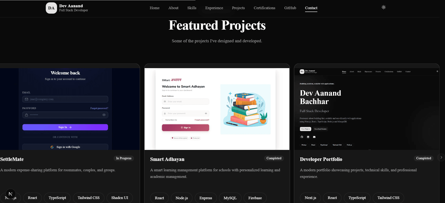 Developer Portfolio 1